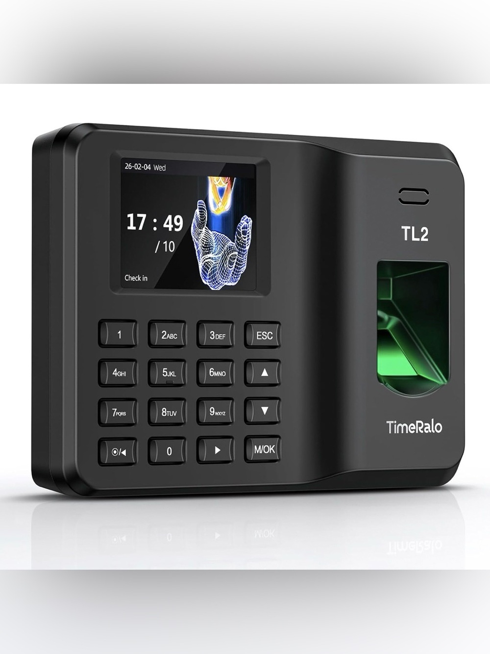 Biometric Fingerprint & PIN Time-Clock for Home Office Small Business Employees